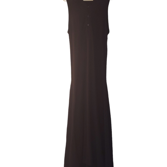 Polo Ralph Lauren Dresses & Skirts - Polo Ralph Lauren Super Long Sleeveless Flowy Black Henley Dress XL